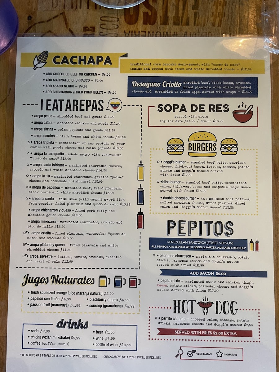 Doggi's Arepa Bar Menu - Image 3
